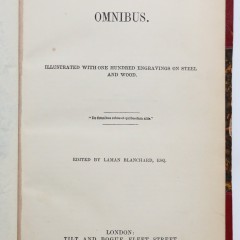 George Cruikshank’s Omnibus, Editied by Laman Blanchard, First Edition