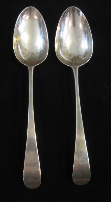 Hester bateman English Sterling Silver Tablespoons, Circa 1783