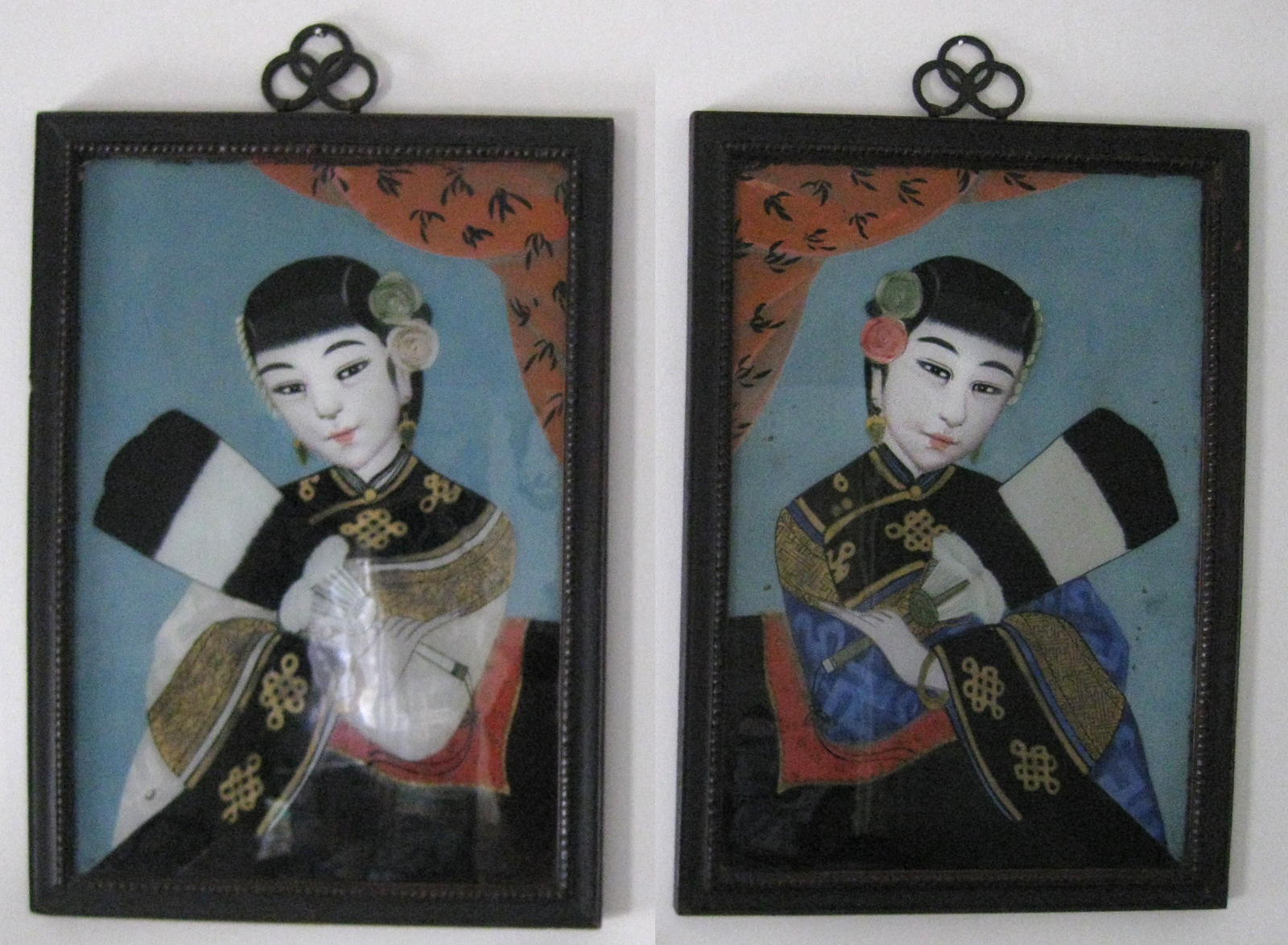 - Pair of Chinese Export Reverse Paintings on Glass - Rafael Osona ...