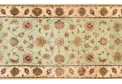 Light Green Rajasthan Carpet Runner