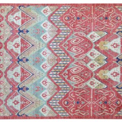 Ikat Tribal Design Uzbek Carpet