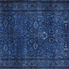 Hand Woven Wool and Silk Kashan Carpet Runner