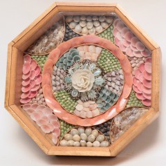 Contemporary Sailor’s Valentine with Rosette Center