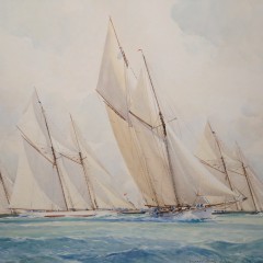 Watercolor on Paper “Yacht Race”