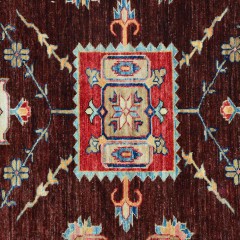 Fine Chocolate Brown Kazak Carpet