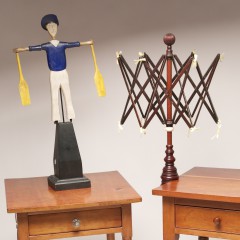 Sailor boy whirligig, sheraton one drawer stand, wood swift