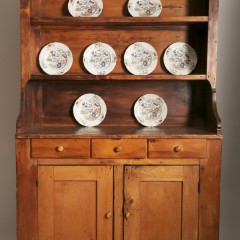 19th  Century Pine Open Hutch and China