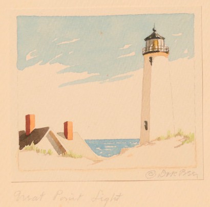 Doris & Richard Beer Sankaty Light Watercolor