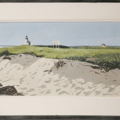 John Austin Tempera on Board Brant Point Light