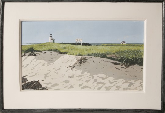 John Austin Tempera on Board Brant Point Light