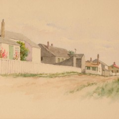 Jane Brewster Reid Watercolor on Paper "Sconset Lane"