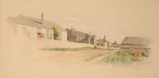 Jane Brewster Reid Watercolor on Paper "Sconset Lane"