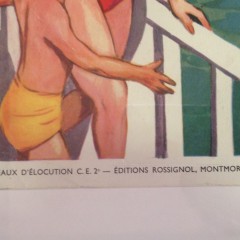 1950’s French Instructional Swimming Print “A La Piscine”