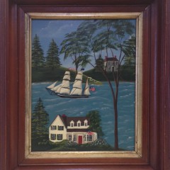 Miniature Oil on Panel “Clipper Down the River”