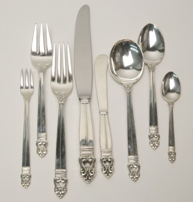 Royal Danish Sterling Silver Flatware Service by The International Silver Company