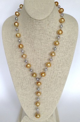 South Sea and Tahitian Pearl Lariat Necklace