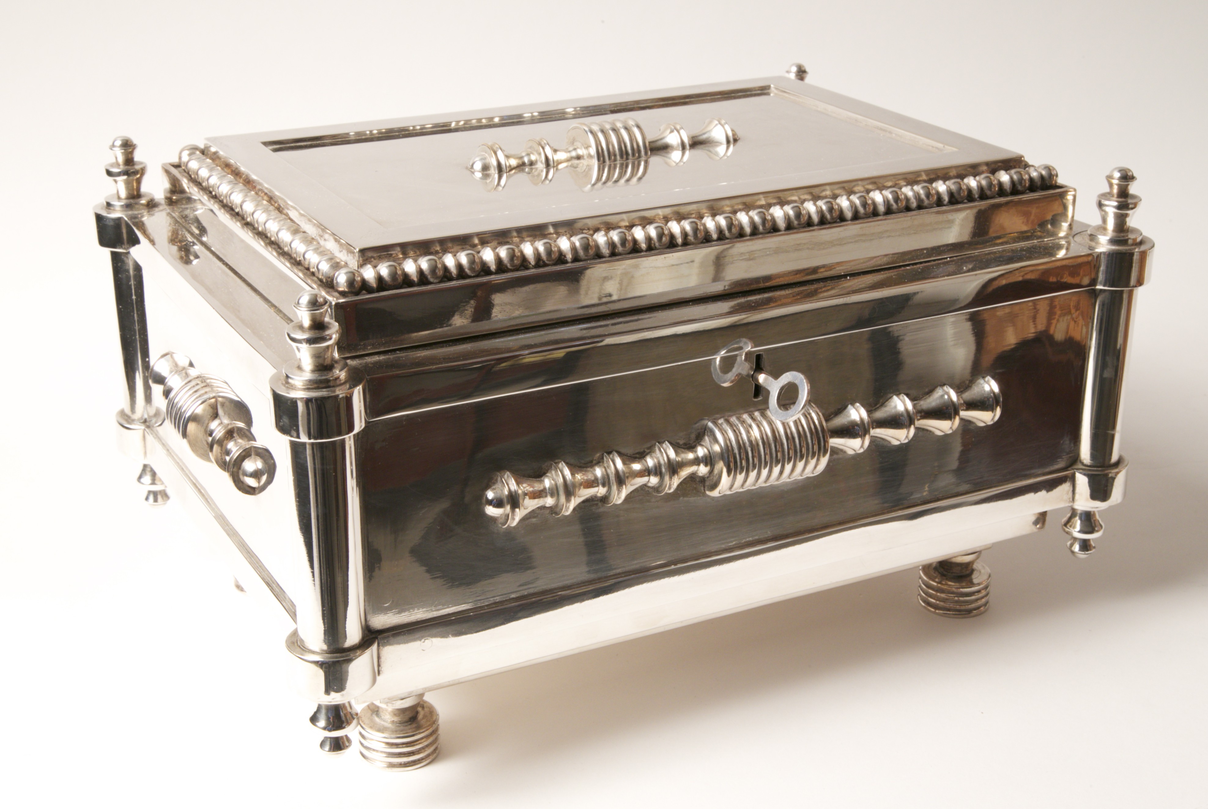 Humidor Silver Plated Humidor Box, circa 1870 Rafael Osona Auctions