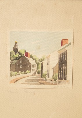 Doris & Richard Beer Miniature Watercolor "Union Street"