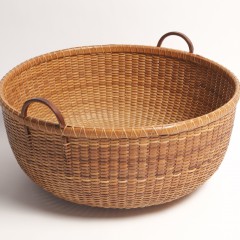 William Sevrens (1916-2001) Large Round Double Handle Basket