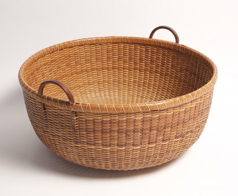 William Sevrens (1916-2001) Large Round Double Handle Basket