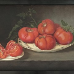 Irmgard Arvin Oil on Board "Tomatoes"