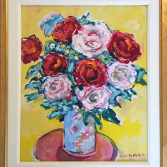 Sibyl Goldsmith Oil on Canvas "Still Life with Roses"