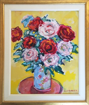 Sibyl Goldsmith Oil on Canvas "Still Life with Roses"