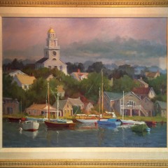 Helen Sharp Potter Oil on Canvas "Sights of a Nantucket Summer"