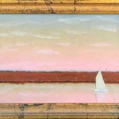 Robert Stark Oil on Canvas "White Sail at Sunrise"