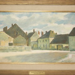 José Fabri-Canti Oil on Canvas "Route De Dijon Bourgogne"