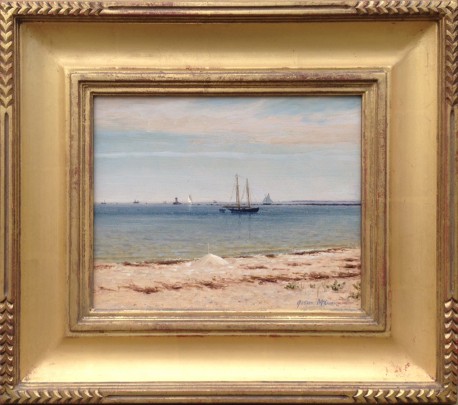 Joseph McGurl Oil on Board "View Towards the Jetties"