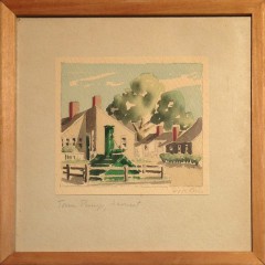 Doris and Richard Beer Watercolor on Paper "Town Pump, 