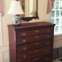 19th Century Six Drawer Mahogany Tall Chest