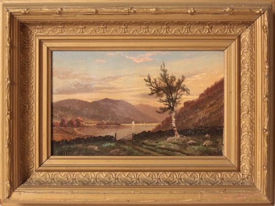 Walter Borridge Oil on Canvas "Hudson River School Study"