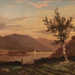 Walter Borridge Oil on Canvas “Hudson River School Study”