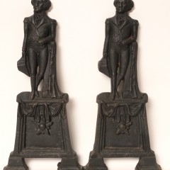 Pair of 19th C. George Washington Andirons