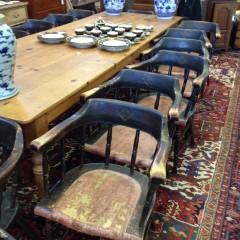 Set of Fifteen 19th Century New Hampshire Masonic Lodge Chairs