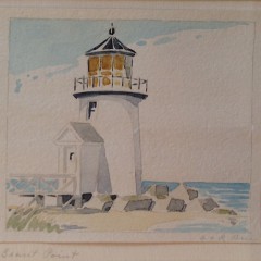 Doris and Richard Beer Watercolor Brant Point