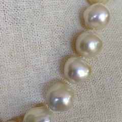 Natural Color Champagne Hue South Sea Pearl Necklace