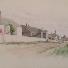 Jane Brewster Reid Watercolor on PapJane Brewster Reid Watercolor on Paper "Village of Sconset"er "Village of Sconset"