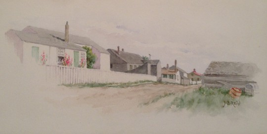 Jane Brewster Reid Watercolor on PapJane Brewster Reid Watercolor on Paper "Village of Sconset"er "Village of Sconset"