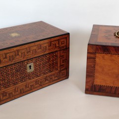 19th Century Double Compartment Tea Caddies