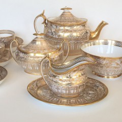 Gold Decorated Spode Tea Set