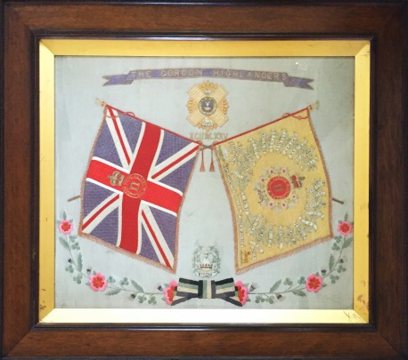 "The Gordon Highlanders" Silk Embroidery