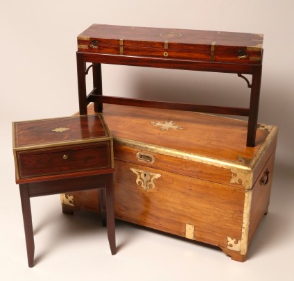 19th C. Brass Bound Camphorwood Chest