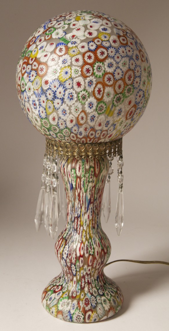 Murano Murano Millefiori Glass Boudoir Lamp Rafael Osona Auctions