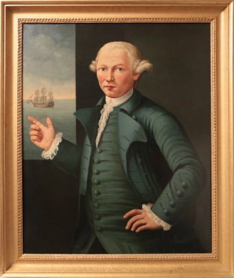 American School “Portrait of a Prosperous Merchant” Oil on Canvas