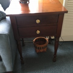 19th Century Sheraton Mahogany Two Drawer Stand