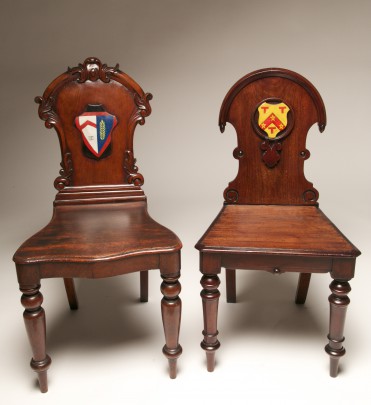 Two William IV Mahogany Hall Chairs