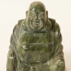 Chinese Carved Nephrite Figure of the Laughing Buddha